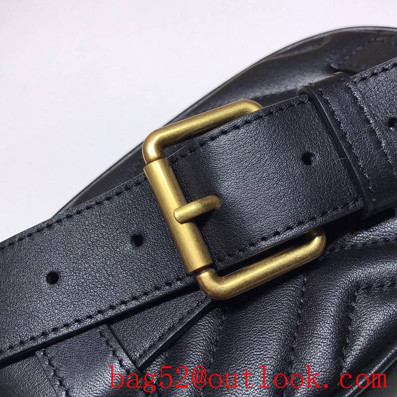 Gucci GG Marmont calfskin black Belt Bag