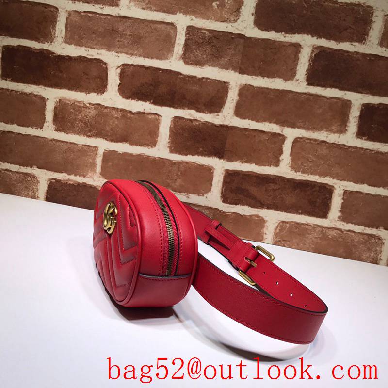 Gucci GG Marmont calfskin red Belt Bag