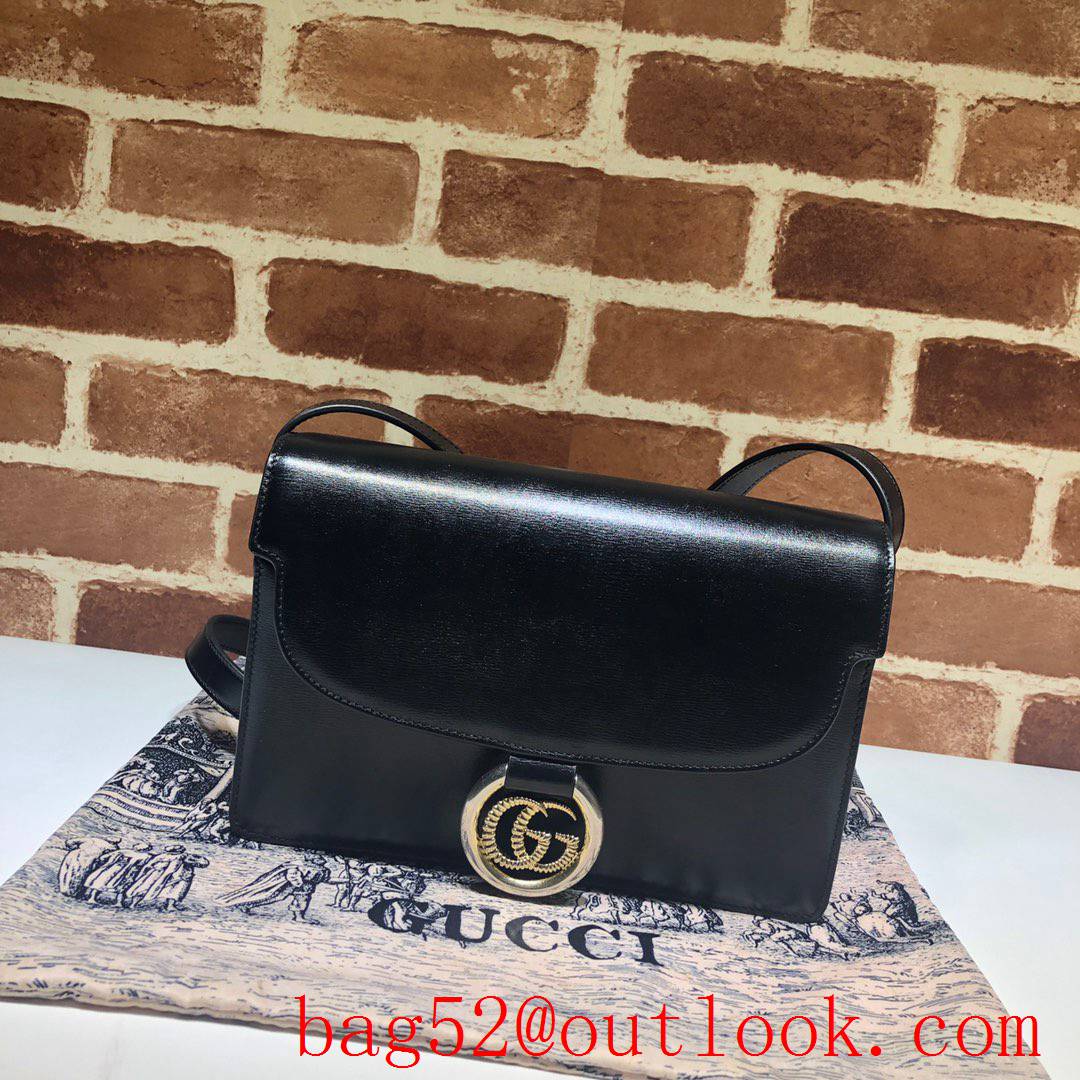 Gucci GG Outlet black real leather Shoulder Bag