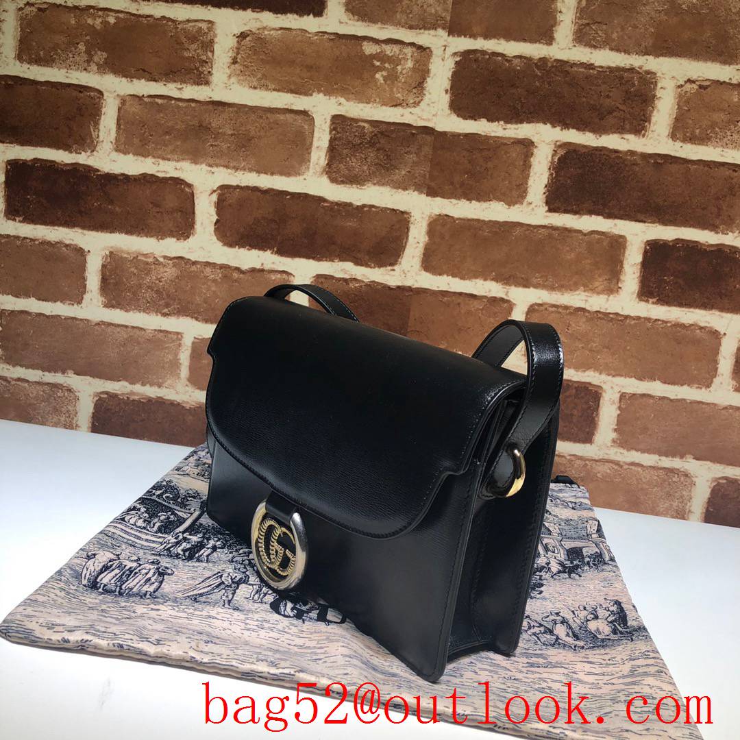 Gucci GG Outlet black real leather Shoulder Bag