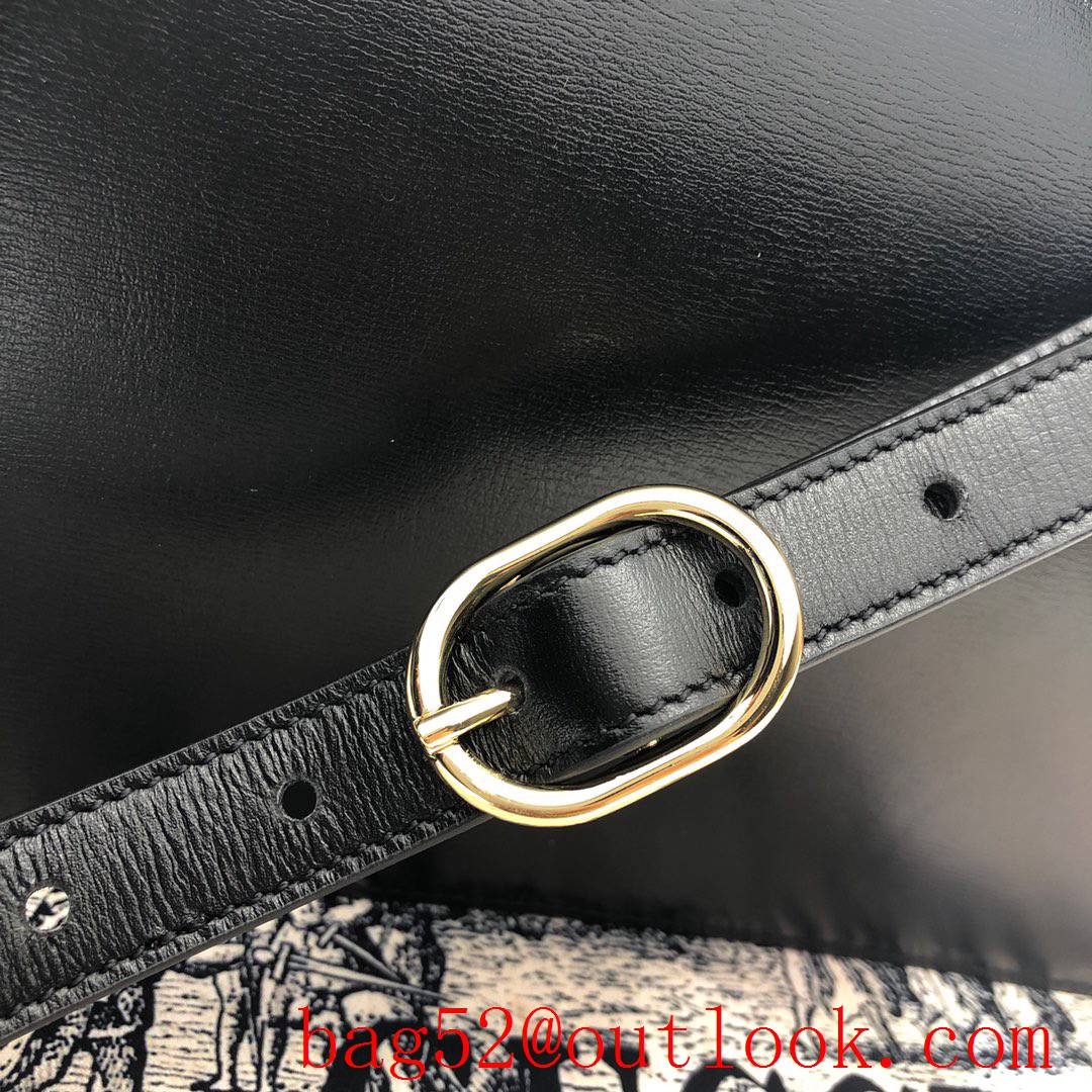 Gucci GG Outlet black real leather Shoulder Bag