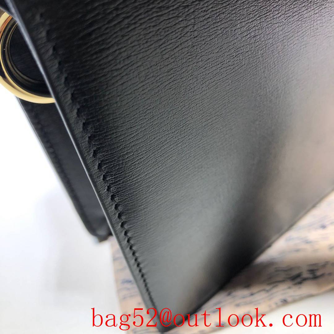 Gucci GG Outlet black real leather Shoulder Bag