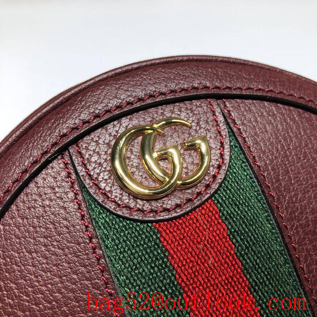 Gucci GG Ophidia Mini real leather wine Shoulder Bag