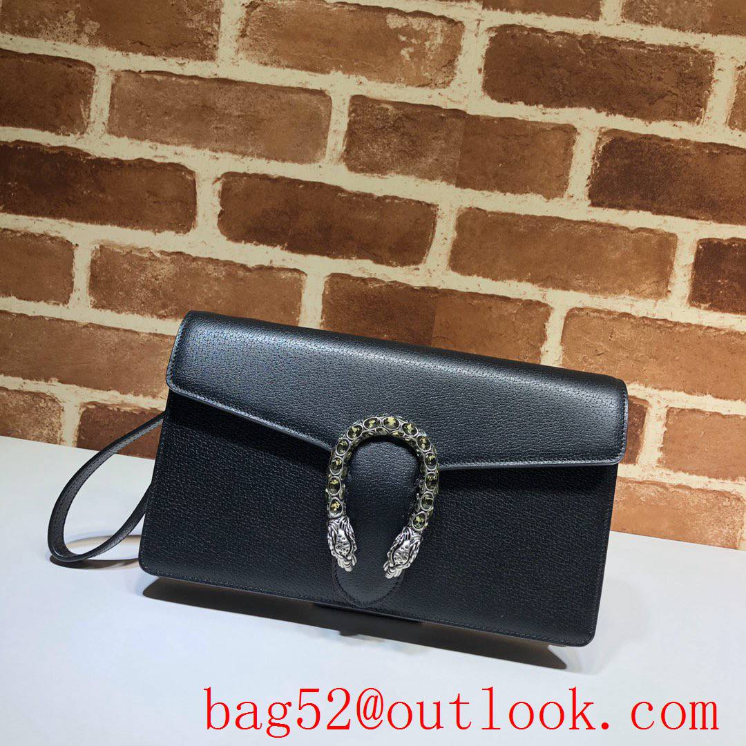 Gucci Dionysus GG Supreme black leather clutch Bag