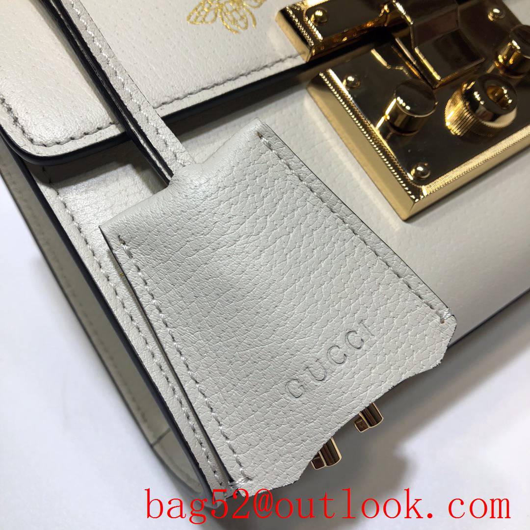 Gucci Padlock small cream Bee Star chain Shoulder Bag