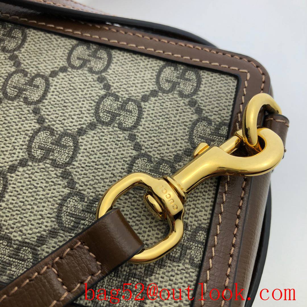 Gucci mini brown box Padlock GG Supreme Shoulder Bag 