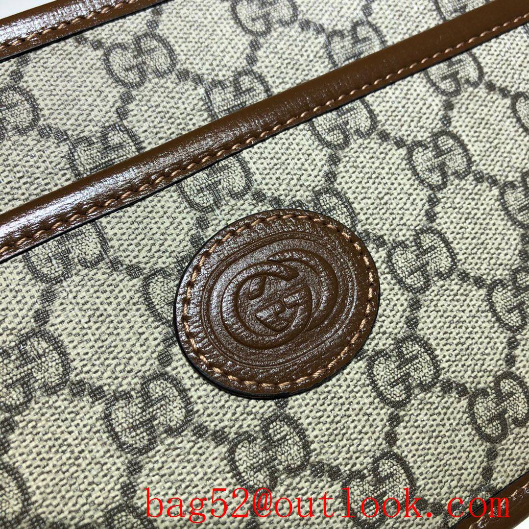 Gucci GG Supreme Men brown Clutch Bag Purse