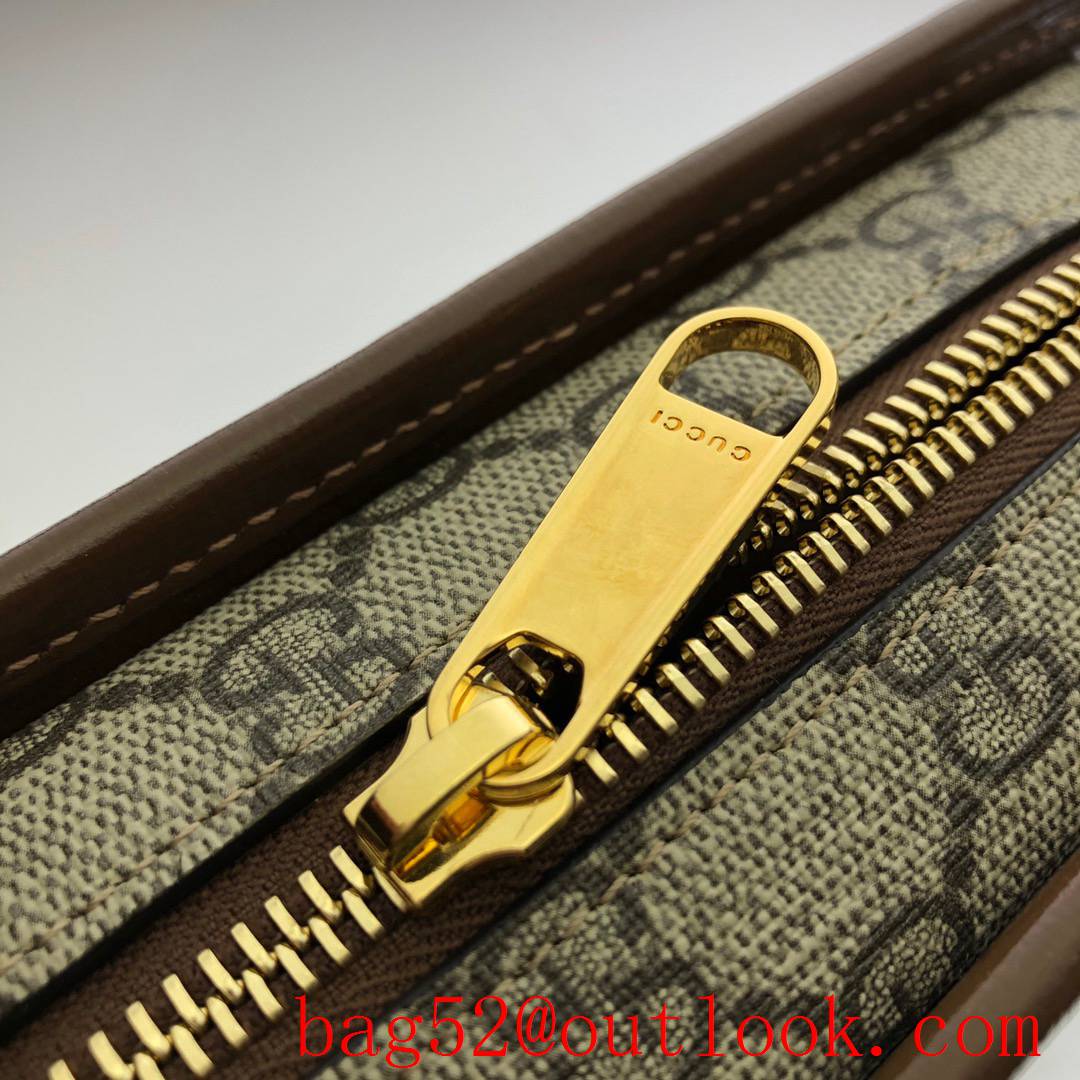 Gucci GG Supreme Men brown Clutch Bag Purse