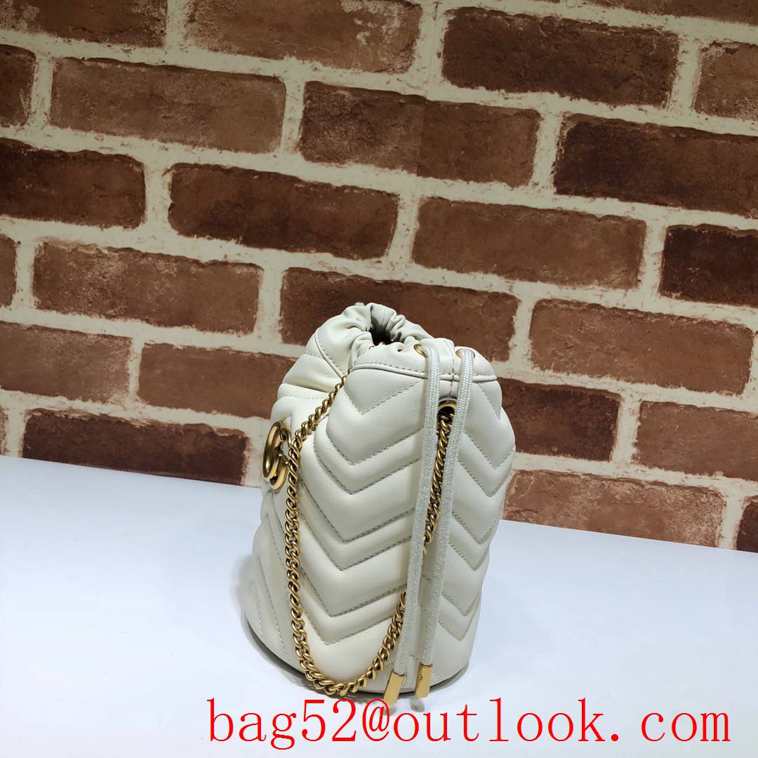 Gucci GG Marmont mini cream calfskin Bucket Bag