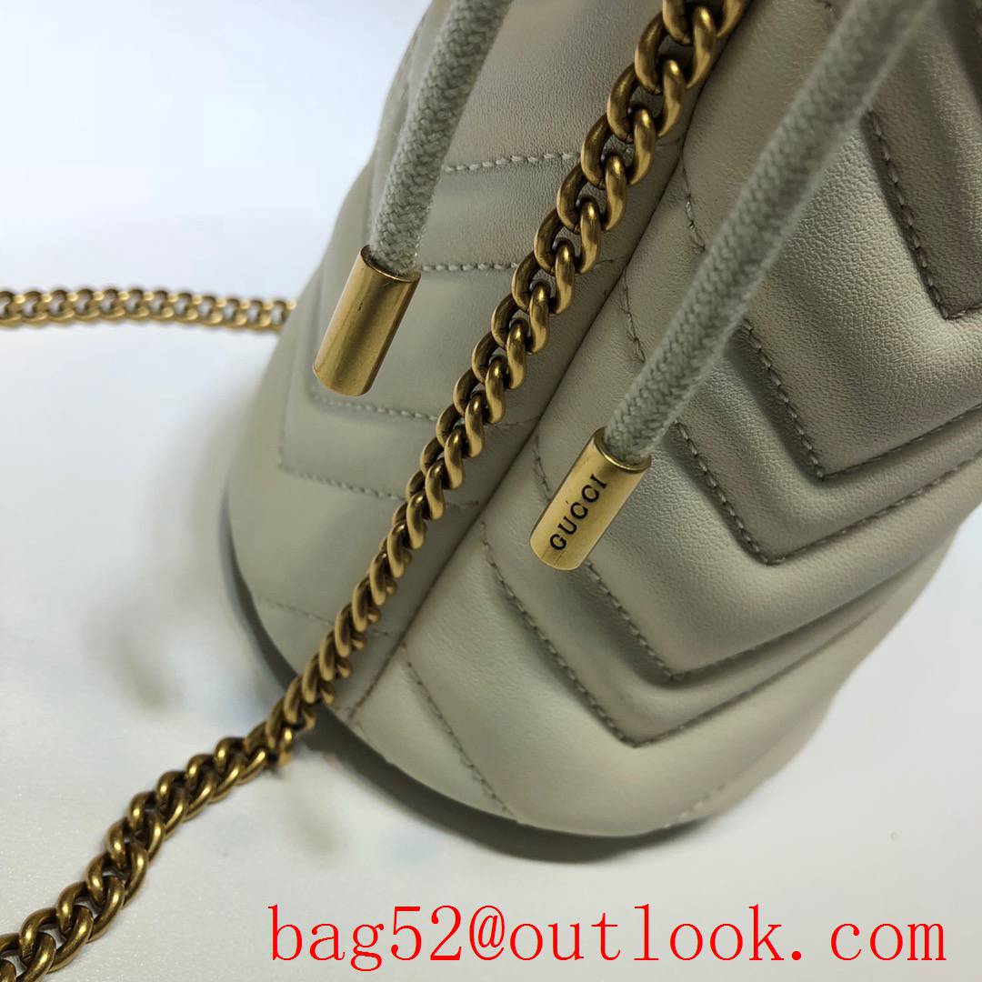 Gucci GG Marmont mini cream calfskin Bucket Bag