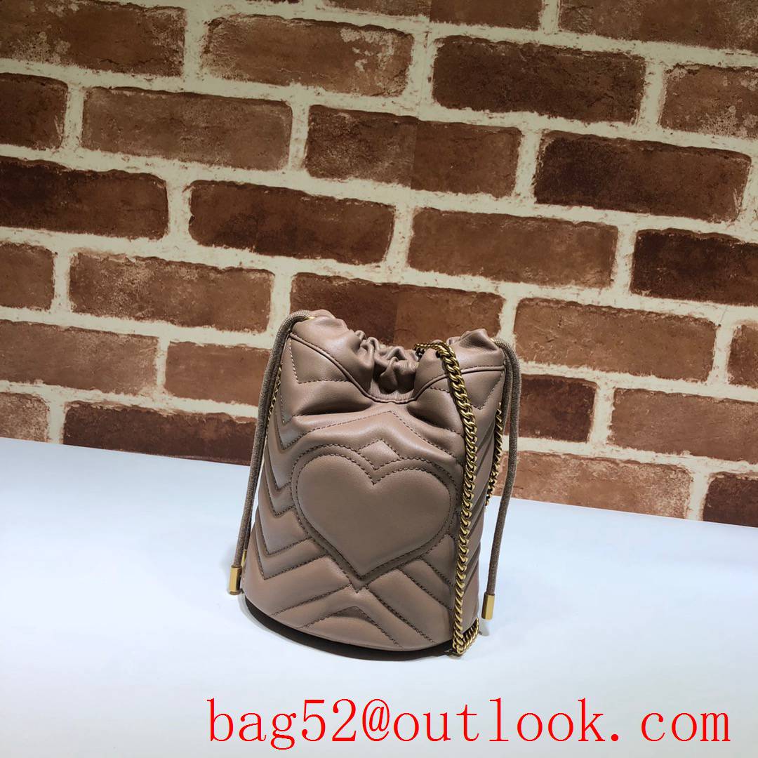 Gucci GG Marmont mini khaki calfskin Bucket Bag
