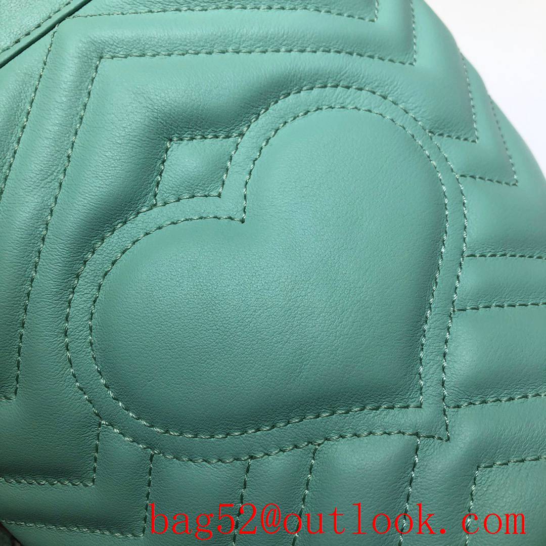 Gucci GG Marmont mini teal calfskin Bucket Bag