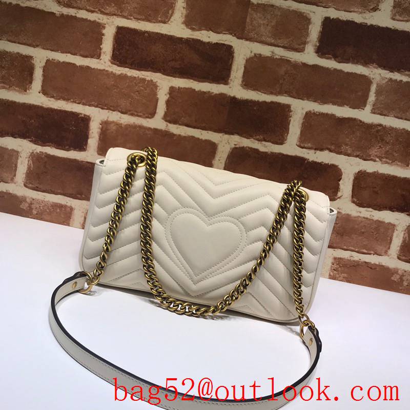 Gucci GG Marmont cream calfskin chain Shoulder Bag