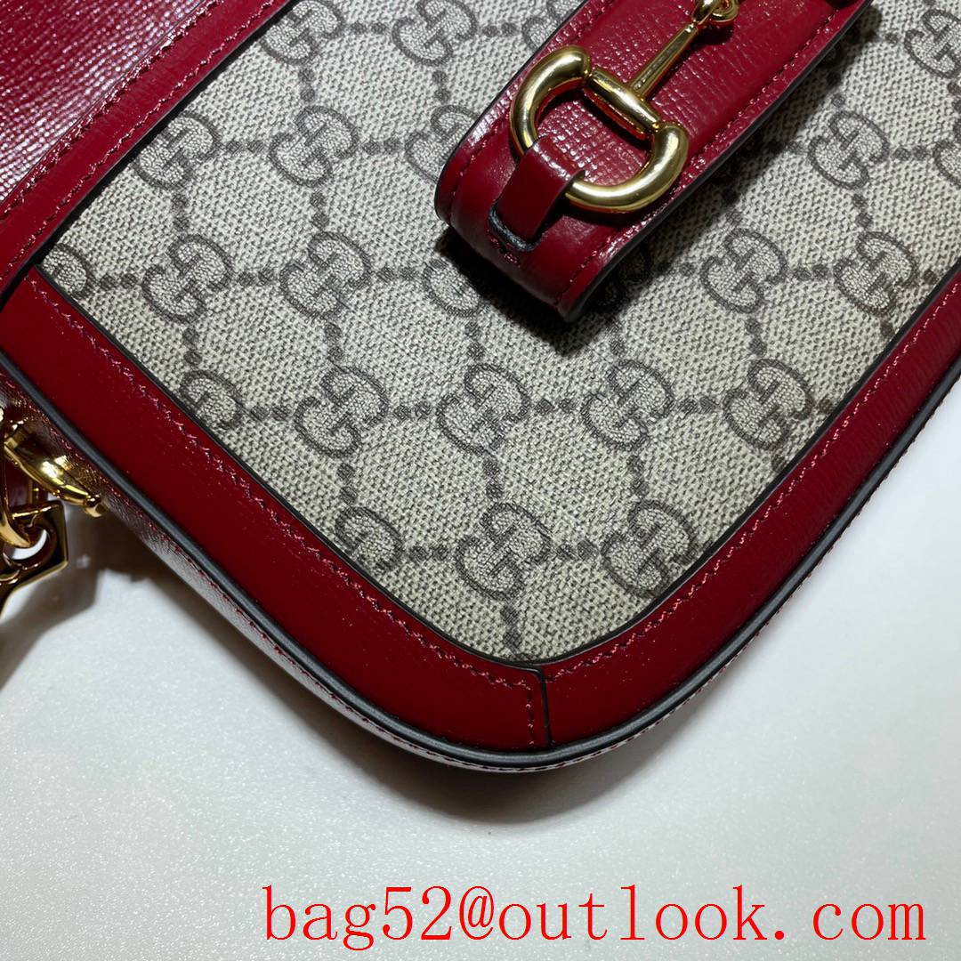 Gucci Horsebit 1955 Mini small red Shoulder Bag 