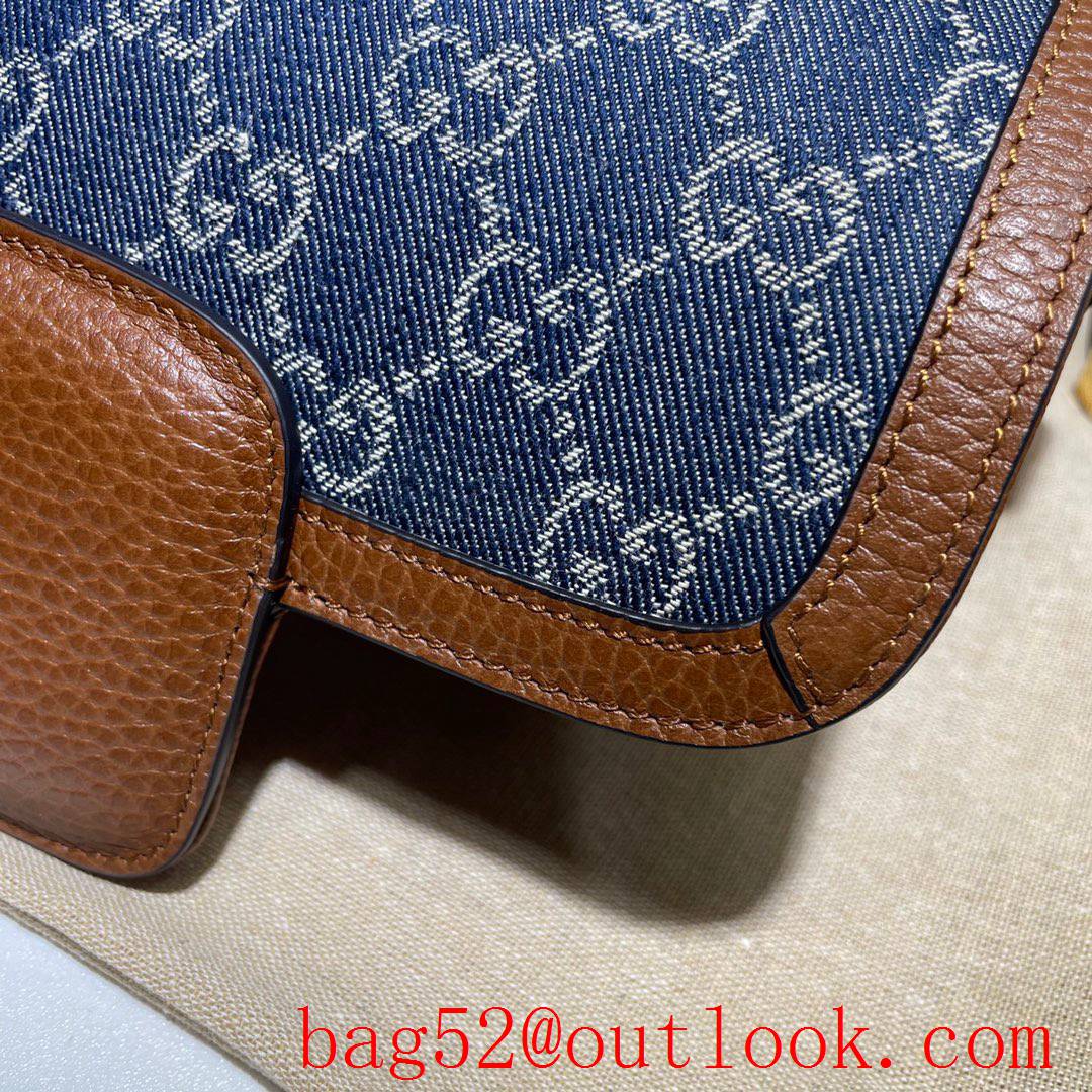 Gucci Horsebit 1955 Mini small denim Shoulder Bag 