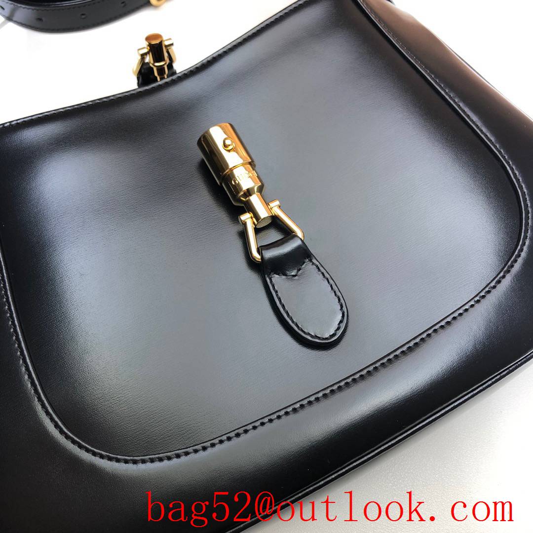 Gucci Jackie 1961 black calfskin tote shoulder bag