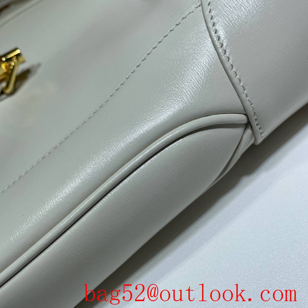 Gucci Jackie 1961 cream calfskin tote shoulder bag