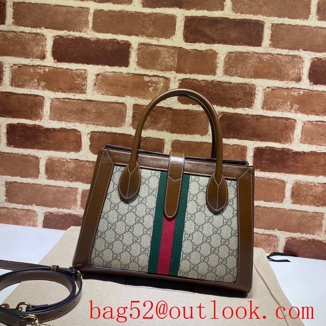 Gucci Jackie 1961 Medium Ophidia Brown Tote shoulder Bag