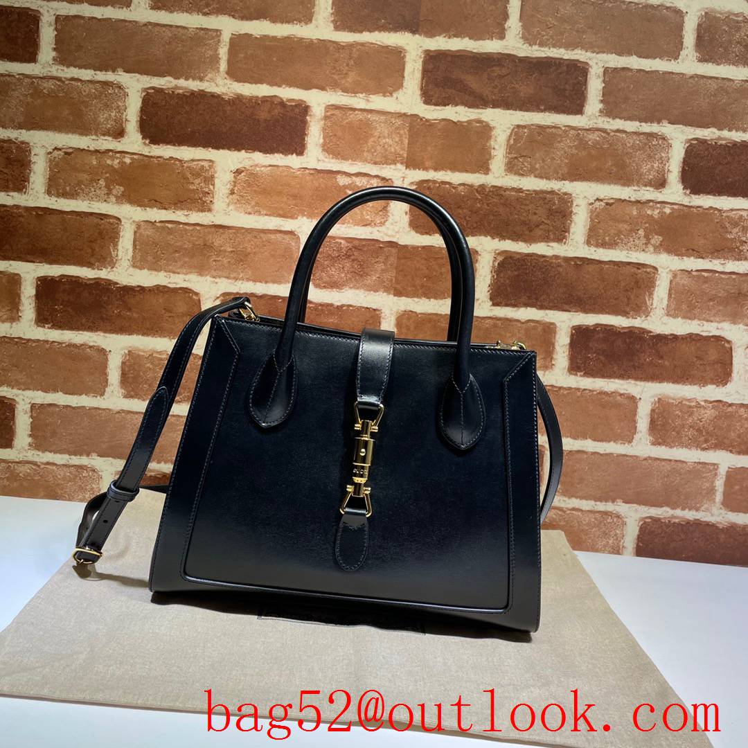 Gucci Jackie 1961 Medium black calfskin Tote shoulder Bag