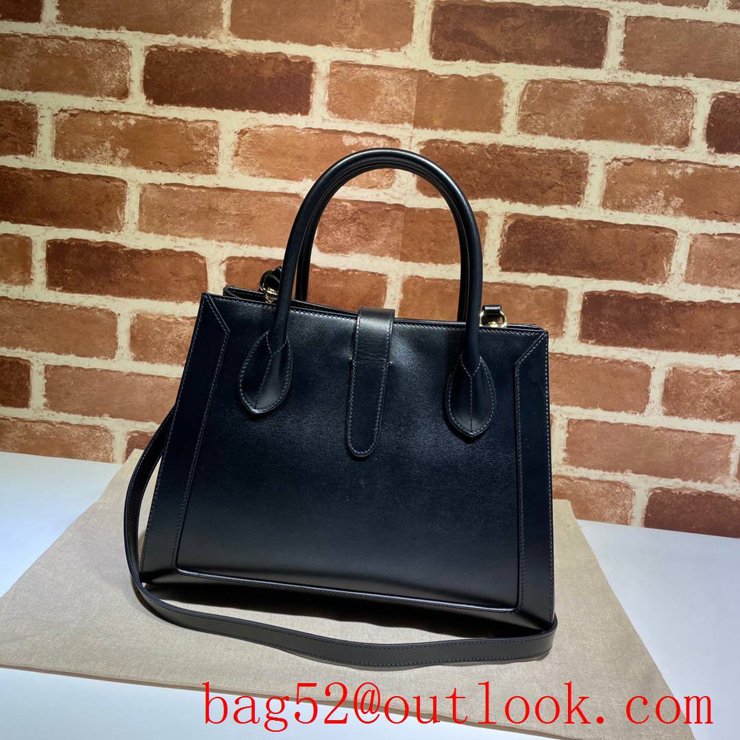 Gucci Jackie 1961 Medium black calfskin Tote shoulder Bag