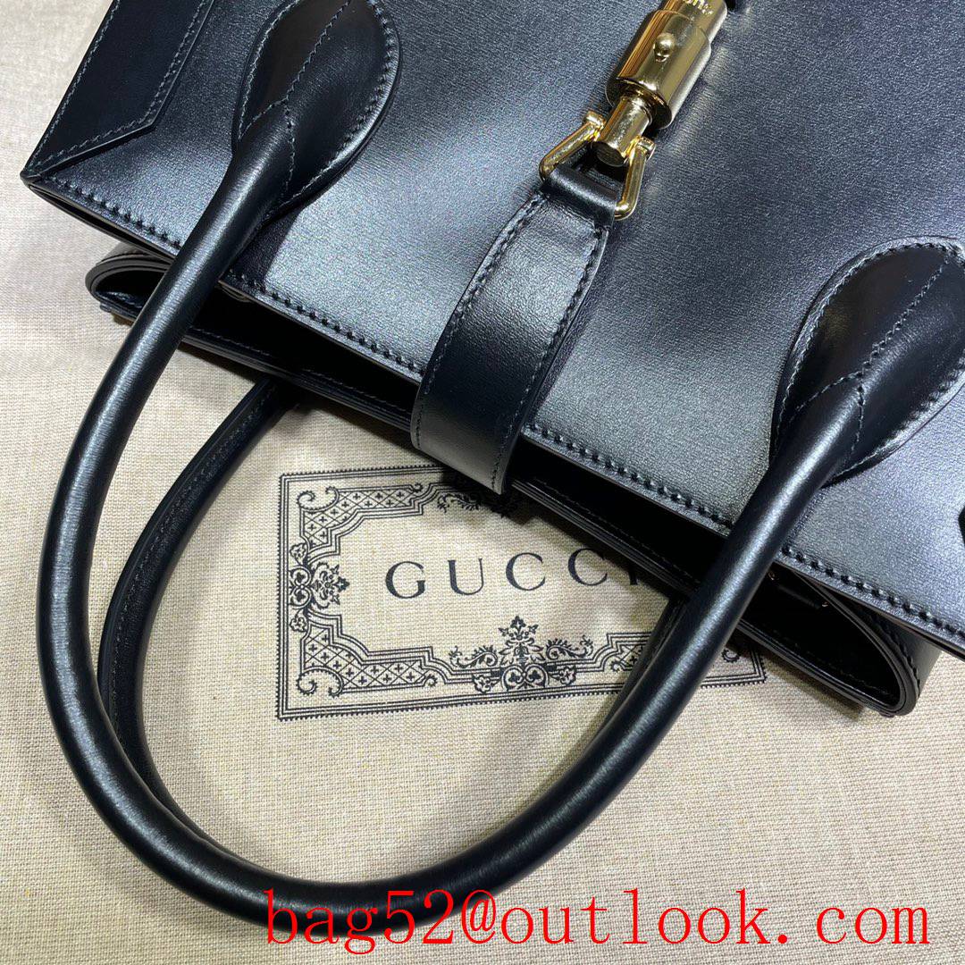 Gucci Jackie 1961 Medium black calfskin Tote shoulder Bag