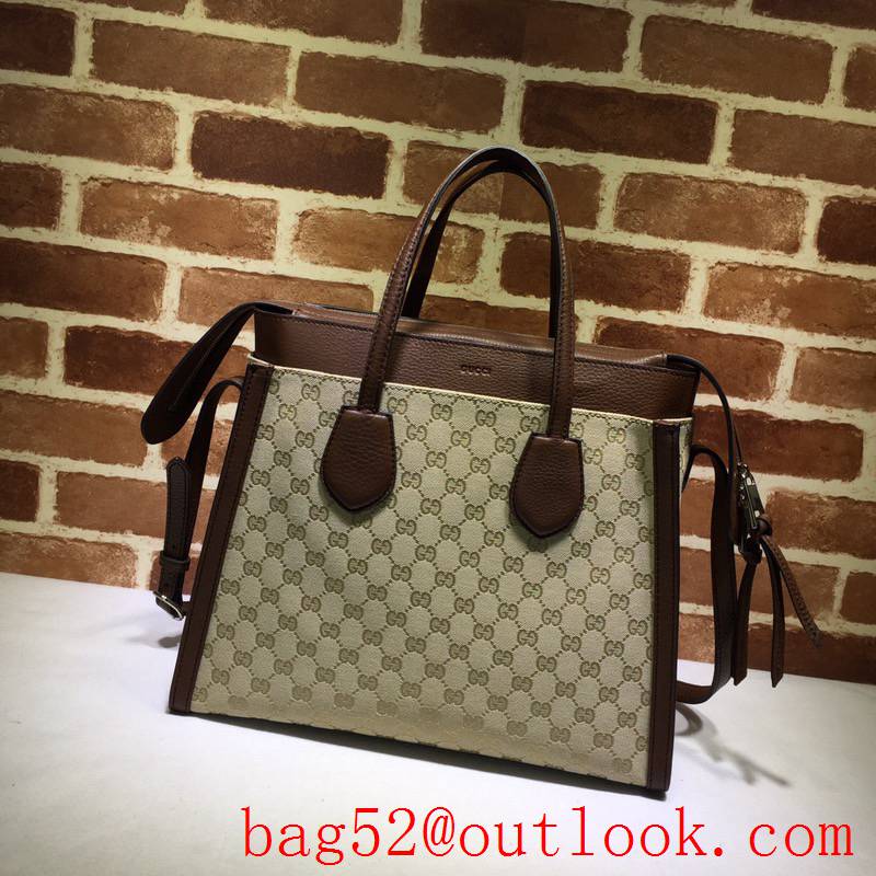 Gucci GG Canvas Classic large Coffee Tote shoulder Bag
