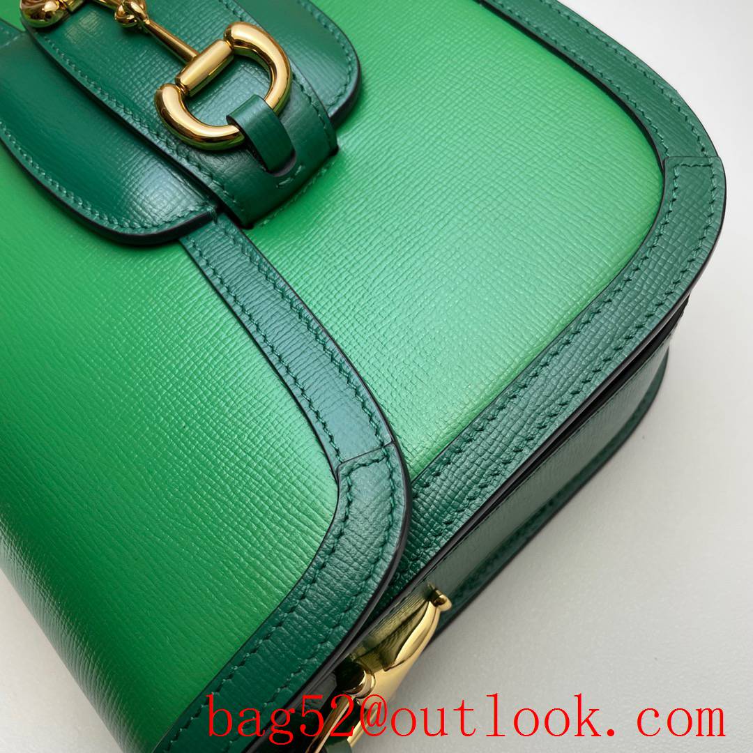 Gucci 1955 Horsebit Box green Real Leather shoulder bag