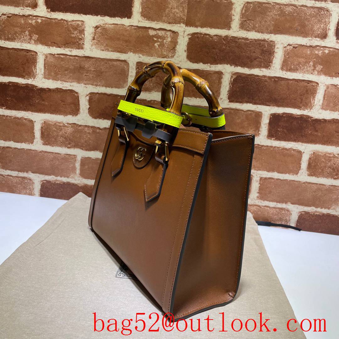 Gucci GG Diana calfskin Small brown Tote shoulder Bag