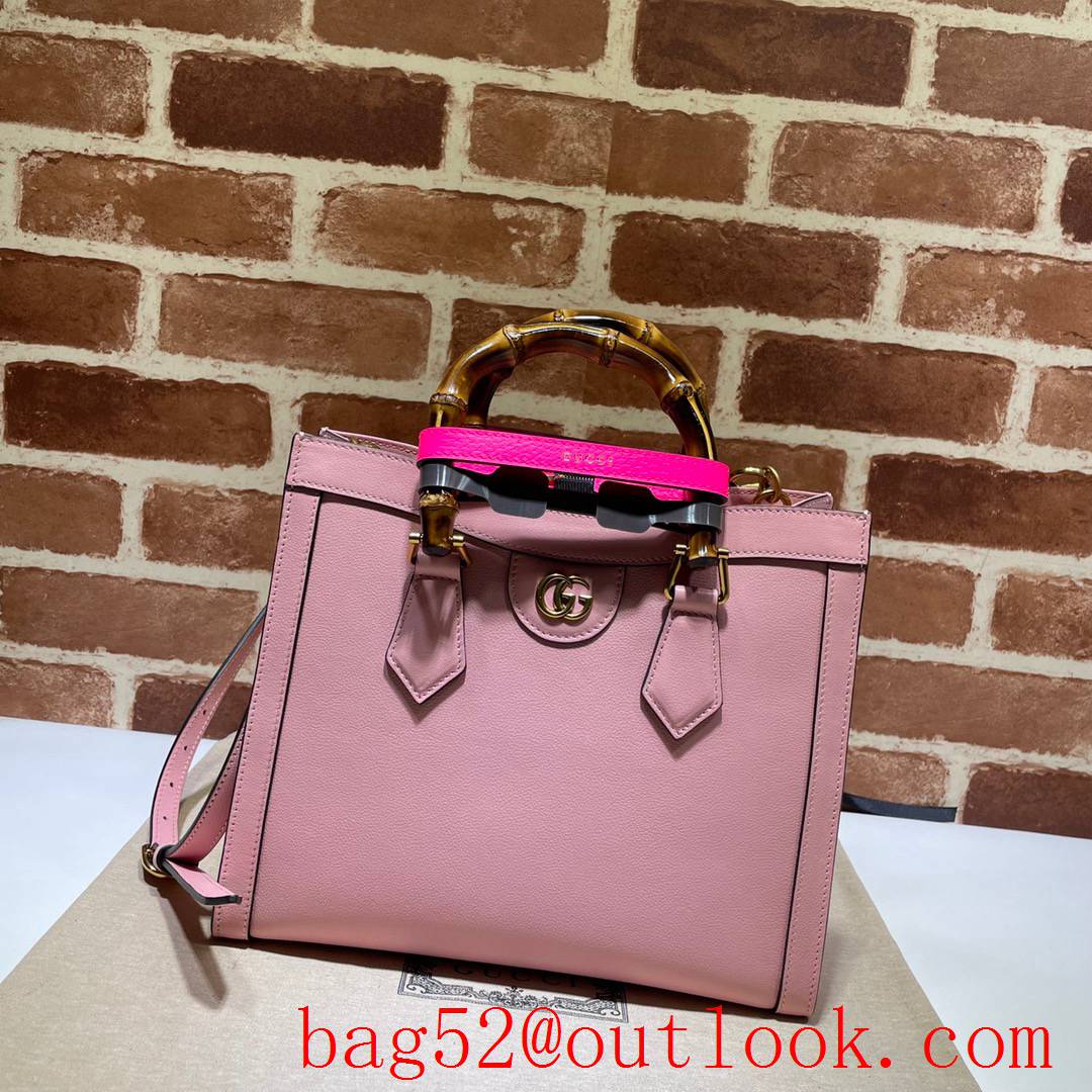 Gucci GG Diana calfskin Small pink Tote shoulder Bag