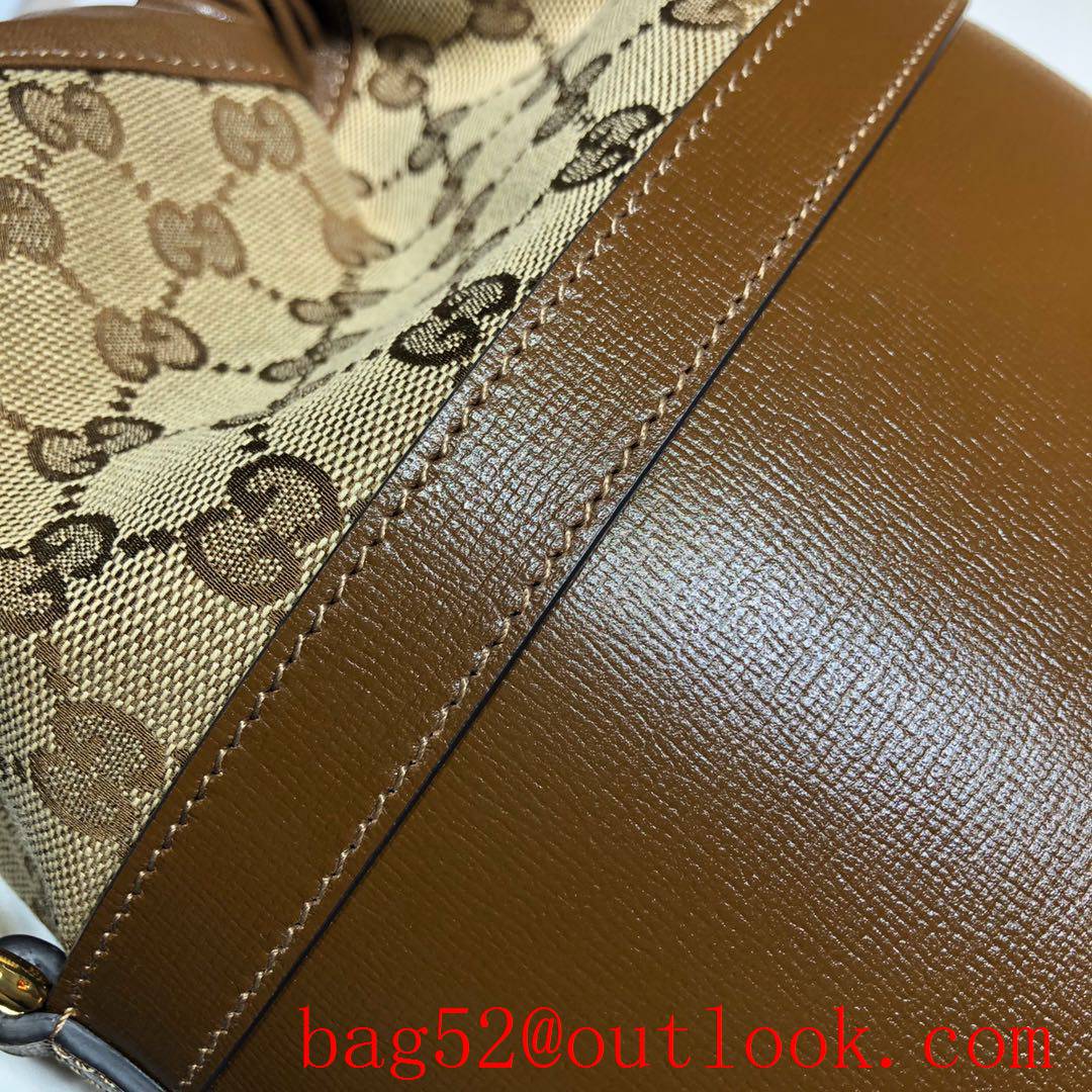 Gucci 1955 Horsebit Small brown calfskin Bucket shoulder Bag 