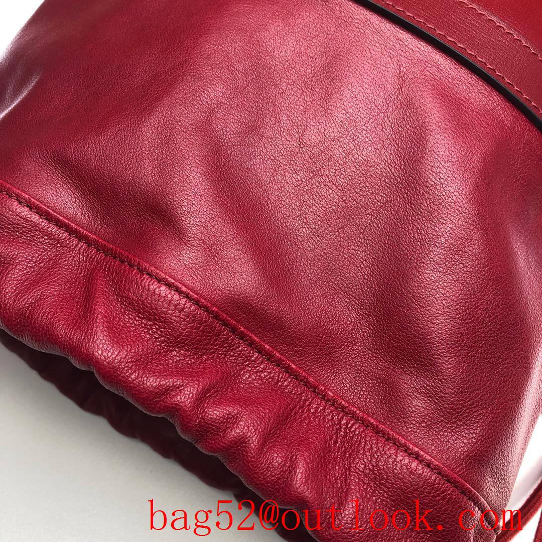 Gucci 1955 Horsebit Small red calfskin Bucket shoulder Bag 