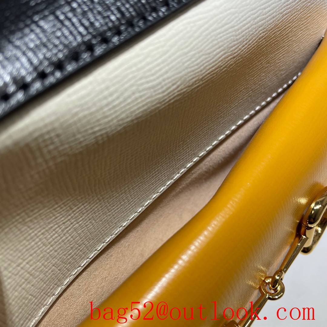 Gucci 1955 Horsebit Small tri-color real leather Shoulder Bag
