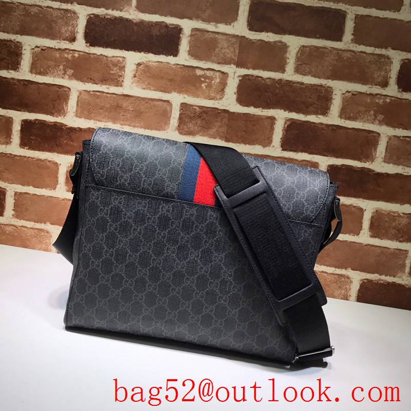 Gucci men GG Supreme gray Messenger Bag