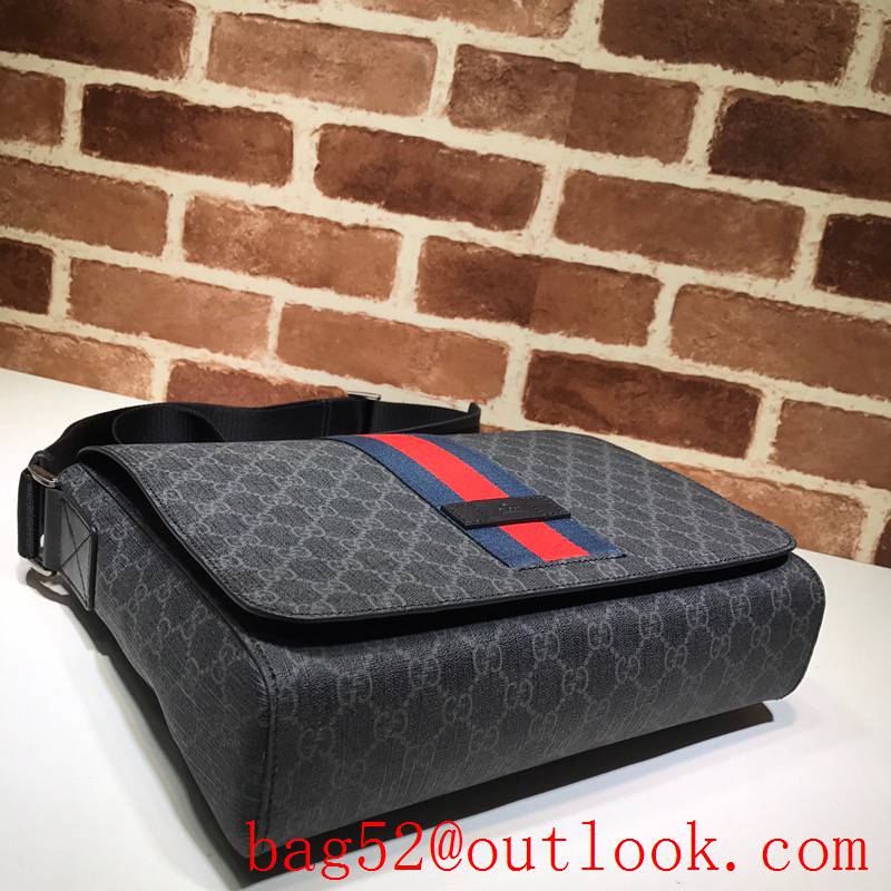 Gucci men GG Supreme gray Messenger Bag