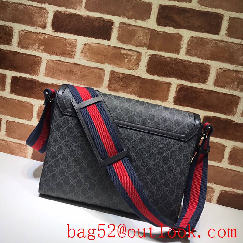 Gucci men Embroidery GG Supreme Men Messenger Bag 