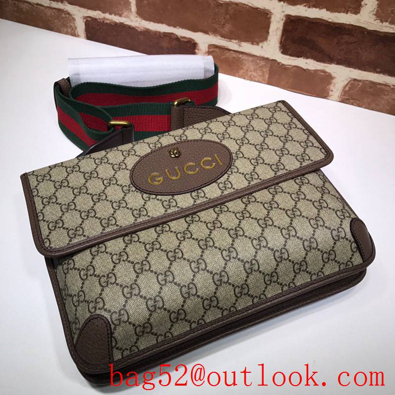 Gucci men Tiger GG Supreme Medium Messenger Bag