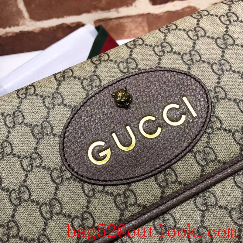 Gucci men Tiger GG Supreme Medium Messenger Bag