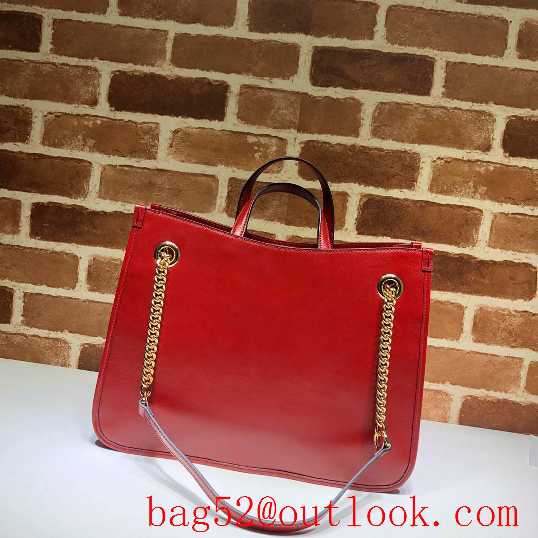 Gucci 1955 Horsebit Medium real leather red Tote shoulder Bag