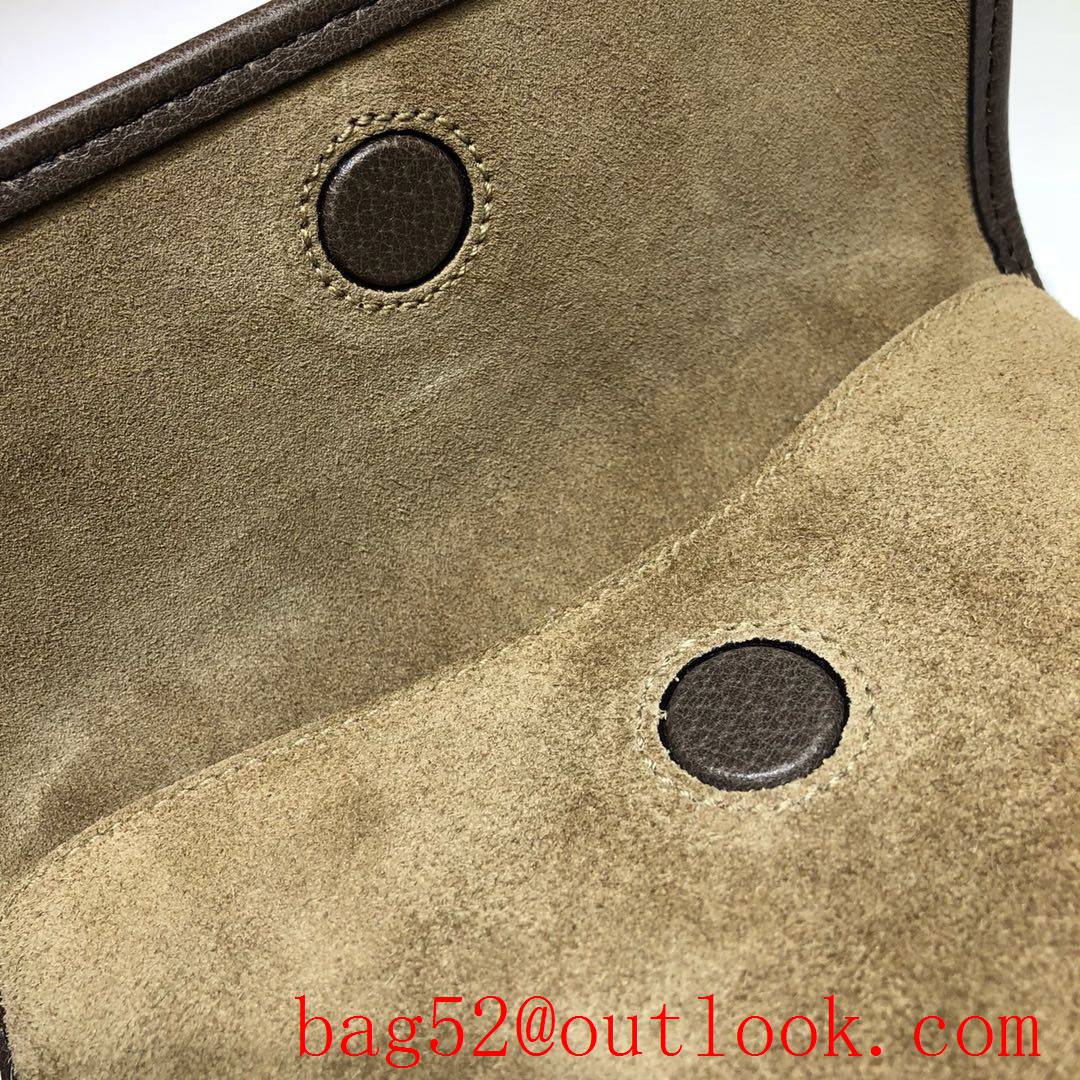 Gucci GG tan suede Supreme Small Men shoulder Bag purse