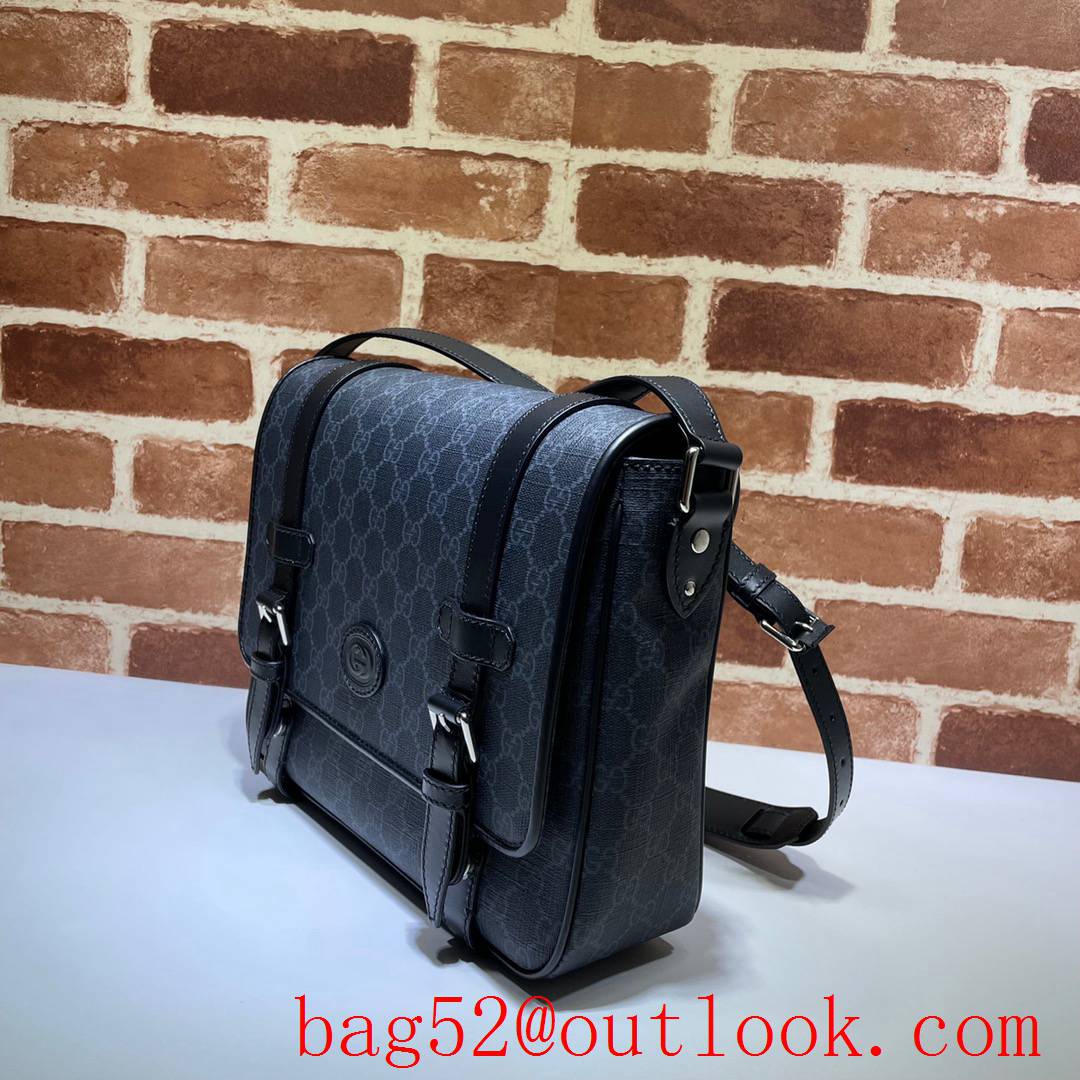 Gucci gray men GG Classic shoulder Messenger Bag