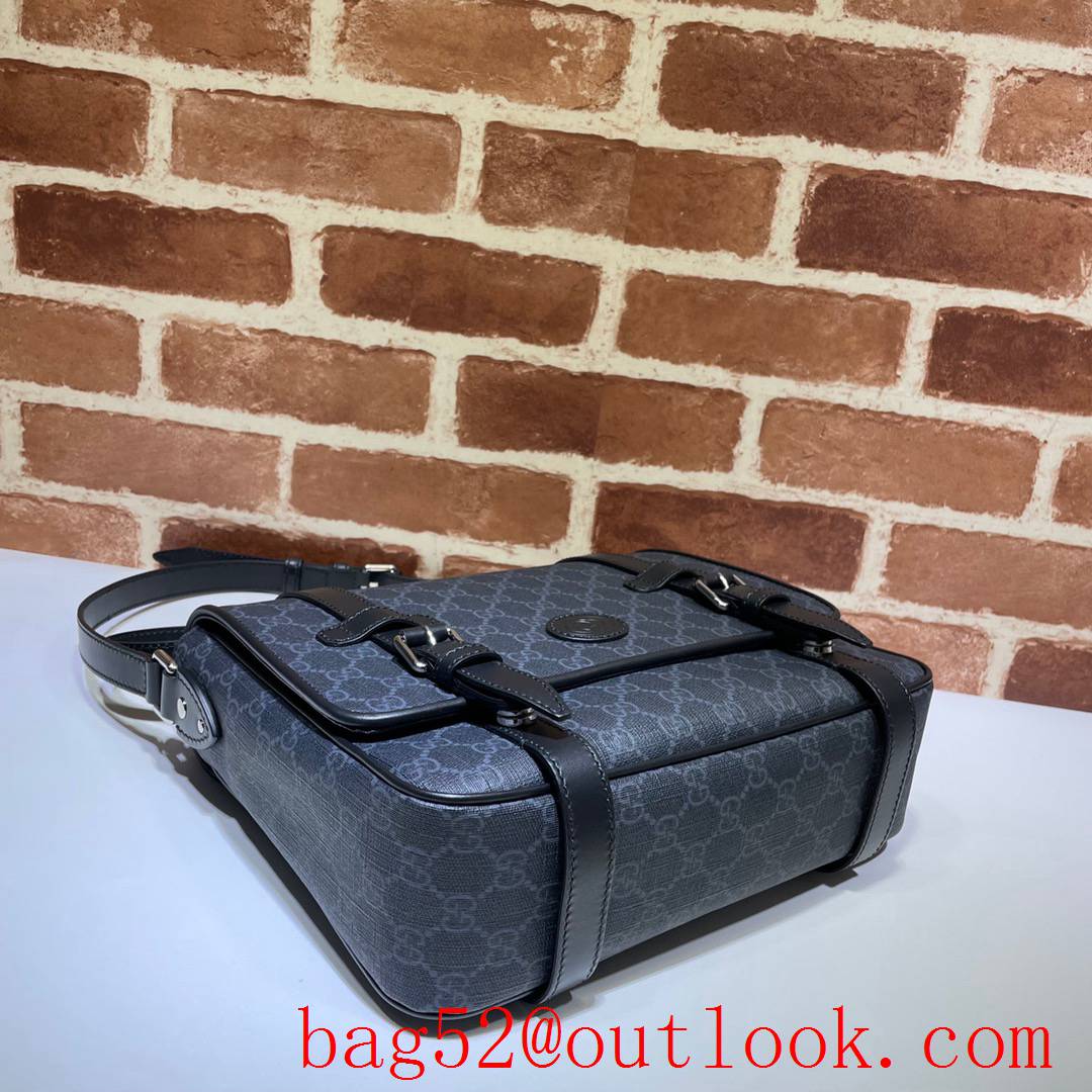 Gucci gray men GG Classic shoulder Messenger Bag