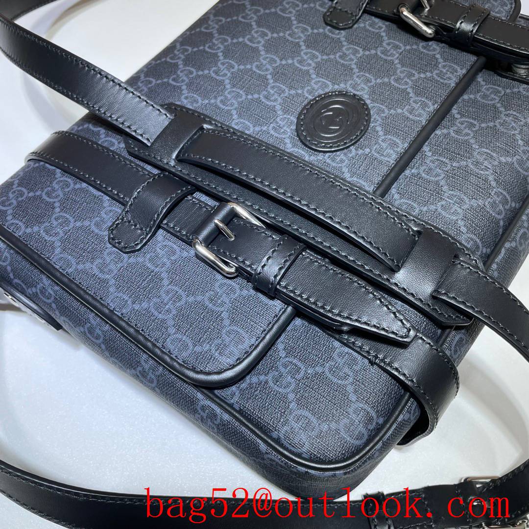 Gucci gray men GG Classic shoulder Messenger Bag