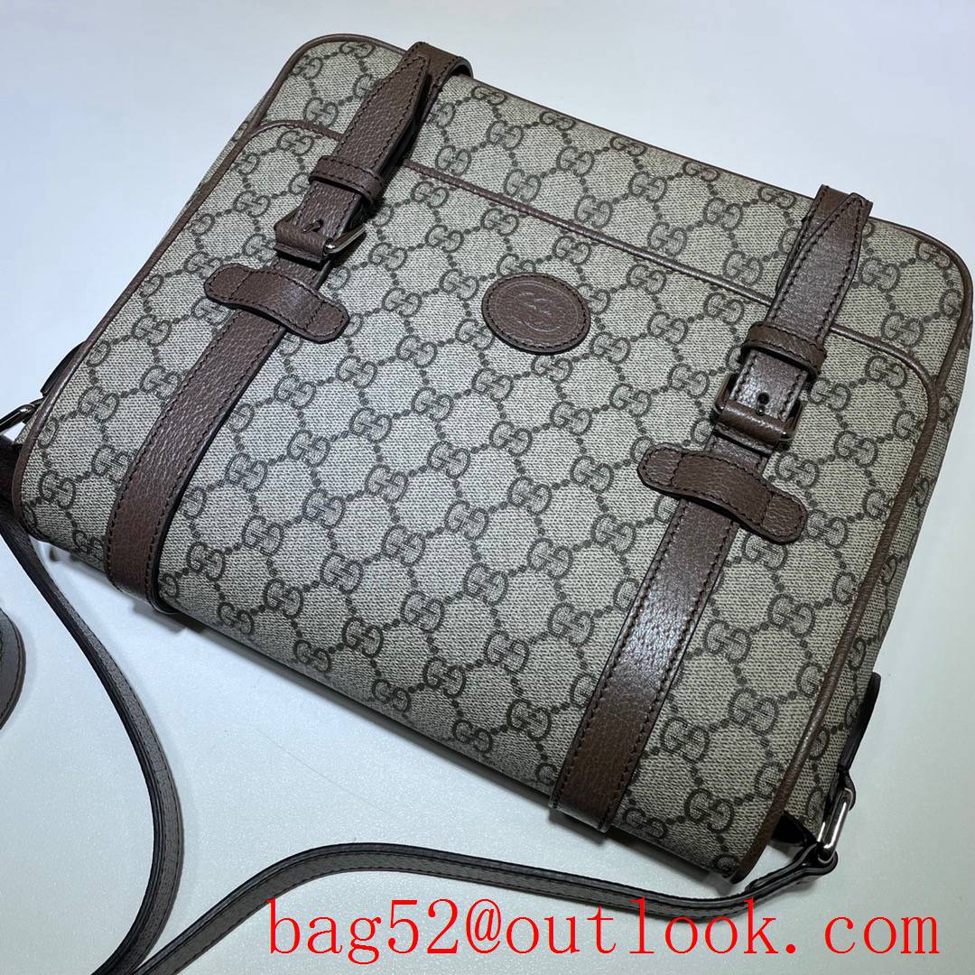 Gucci coffee men GG Classic shoulder Messenger Bag