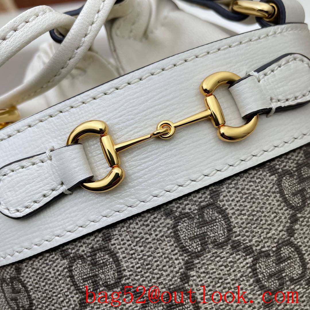 Gucci 1955 Horsebit mini Small shoulder white Bucket Bag