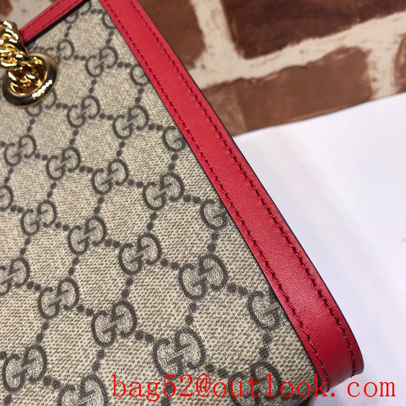 Gucci Padlock red GG Small Shoulder tote Bag