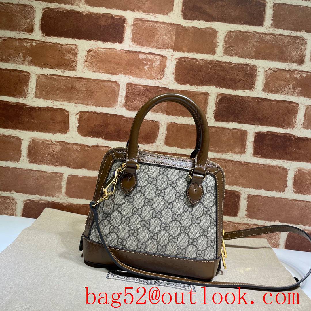 Gucci Horsebit brown leather Mini Shoulder tote Bag