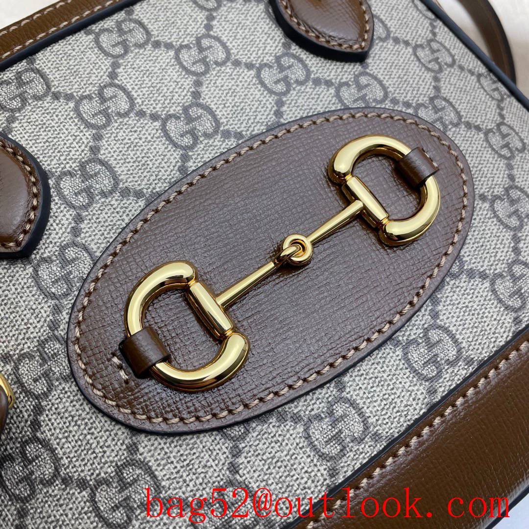 Gucci Horsebit brown leather Mini Shoulder tote Bag