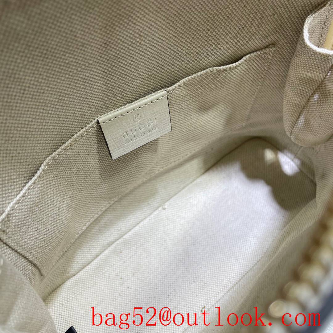 Gucci Horsebit white leather Mini Shoulder tote Bag