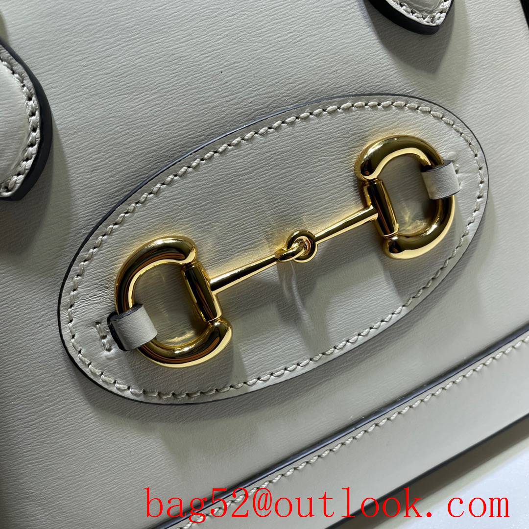 Gucci Horsebit Mini white Calfskin Shoulder tote bag