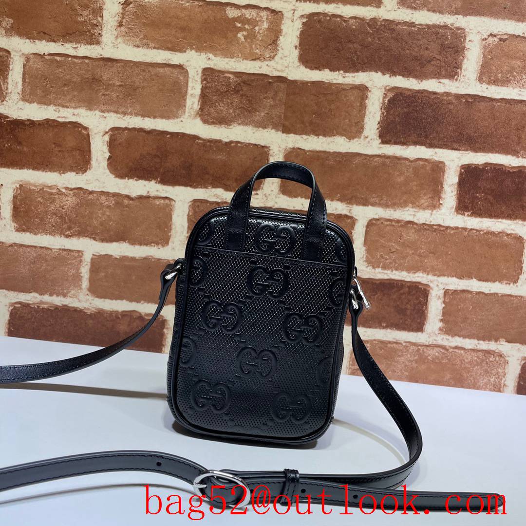 Gucci Signature Mini black Leather GG Shoulder Bag